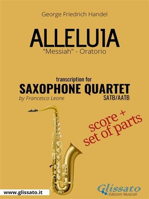cover image of Alleluia--Saxophone Quartet score & parts